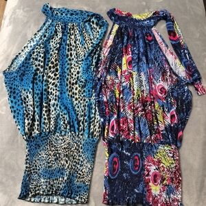 2/$30 TwoY2K Sleeveless Colorful Tops Smocked Waist Womens Size M‎ Festival